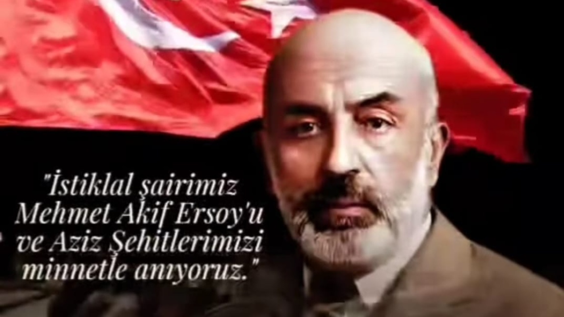 İstiklâl Marşı'mızın Kabulünün 104. yılında İstiklâl Şairimiz Mehmet Akif ERSOY'u ve Aziz Şehitlerimizi  minnetle ve rahmetle anıyoruz.